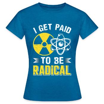 Nuclear Power Plant Nuclear Engineer - Women's T-Shirt - antique blue sapphire heather - Front - AI Model Female 172 dark (172cm)
