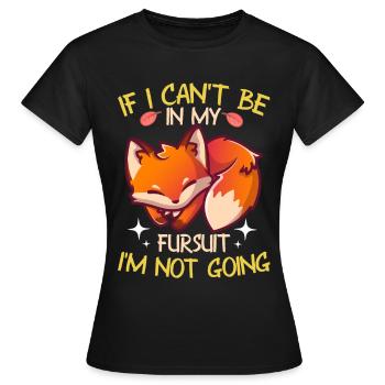 Furry Fandom Fursona Fox - Women's T-Shirt - black - Front - AI Model Female 172 dark (172cm)