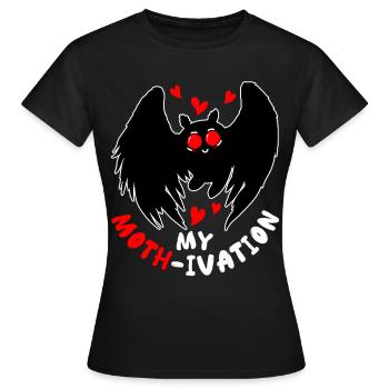 Cryptozoologie de Mothman Crypttide - T-shirt Femme - noir - Devant - AI Model Female 172 dark (172cm)