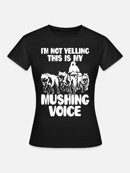 Mushing Hundeschlittenfahrt Musher - T-shirt dam - svart