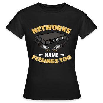 Administrateur réseau Administrateur système Réseau - T-shirt Femme - noir - Devant - AI Model Female 172 dark (172cm)