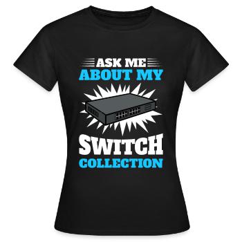Administrateur réseau Administrateur système Réseau - T-shirt Femme - noir - Devant - AI Model Female 172 dark (172cm)