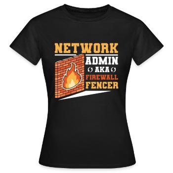 Administrateur réseau Administrateur système Réseau - T-shirt Femme - noir - Devant - AI Model Female 172 dark (172cm)