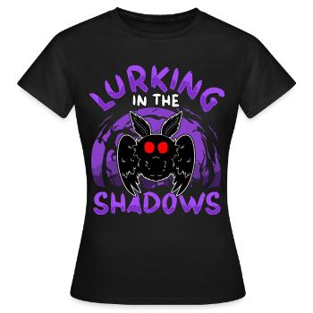 Mothman Crypttide Cryptozoology - Women's T-Shirt - black - Front - AI Model Female 172 dark (172cm)