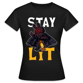 Cryptozoologie de Mothman Crypttide - T-shirt Femme - noir - Devant - AI Model Female 172 dark (172cm)