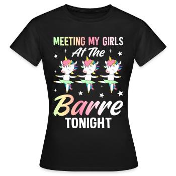 Exercise Workout - Women's T-Shirt - black - Front - AI Model Female 172 dark (172cm)