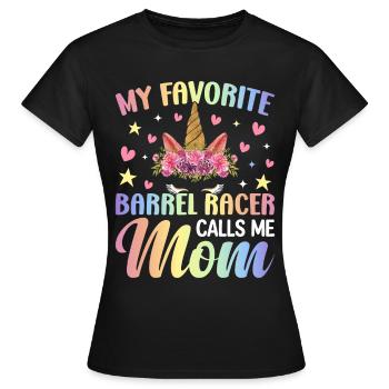Rennpferde Reiten - Frauen T-Shirt - Schwarz - Vorne - AI Model Female 172 dark (172cm)