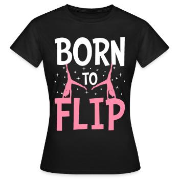 Gymnastique de la roue de charrette Cheerleading - T-shirt Femme - noir - Devant - AI Model Female 172 dark (172cm)