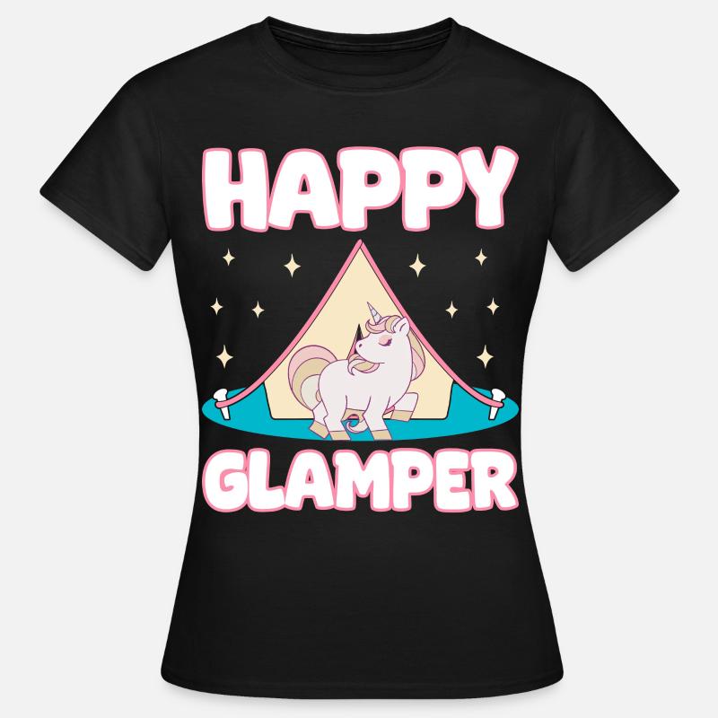 Glamping Motorhome Camping - Women's T-Shirt - black