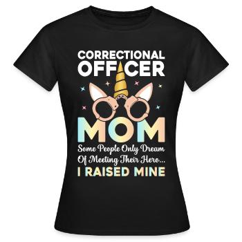 Organismes féminins d’application de la loi - T-shirt Femme - noir - Devant - AI Model Female 172 dark (172cm)