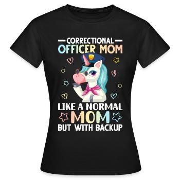 Weibliche Strafverfolgungsbehörden - Frauen T-Shirt - Schwarz - Vorne - AI Model Female 172 dark (172cm)