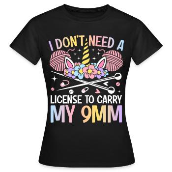 Häkeln Häkler Stricken - Frauen T-Shirt - Schwarz - Vorne - AI Model Female 172 dark (172cm)