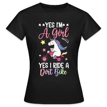 Dirt Biker - Women's T-Shirt - black - Front - AI Model Female 172 dark (172cm)