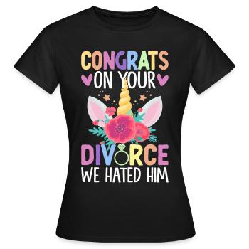 Divorce divorcé - T-shirt Femme - noir - Devant - AI Model Female 172 dark (172cm)