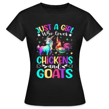Weibliche Nutztiere - Frauen T-Shirt - Schwarz - Vorne - AI Model Female 172 dark (172cm)