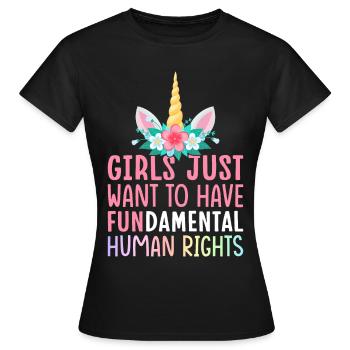 Féministe libérale Femme - T-shirt Femme - noir - Devant - AI Model Female 172 dark (172cm)