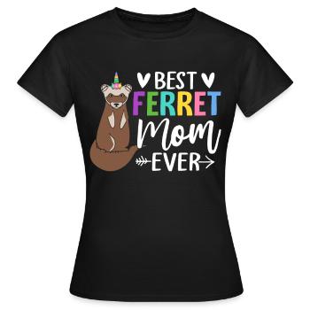 Amante de furet - T-shirt Femme - noir - Devant - AI Model Female 172 dark (172cm)