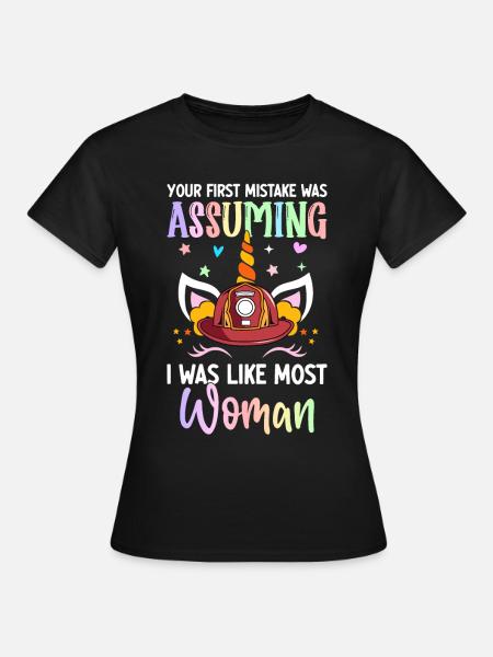Feuerwehrmann Brandbekämpfung - Frauen T-Shirt - Schwarz