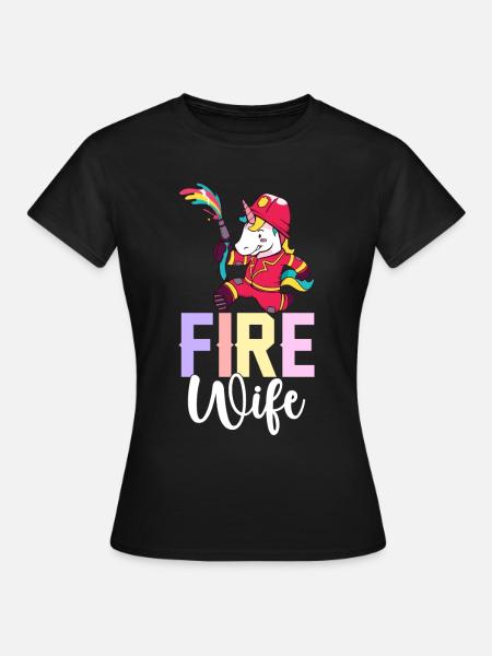 Feuerwehrmann Brandbekämpfung - Frauen T-Shirt - Schwarz