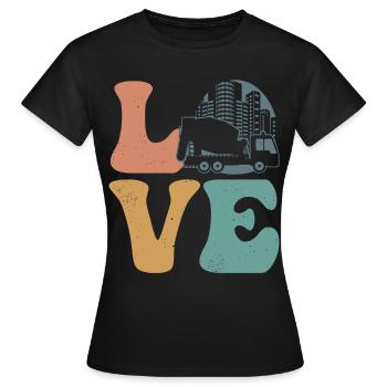 Cement Mixer Concrete Mixer Concrete Paver - Women's T-Shirt - black - Front - AI Model Female 172 dark (172cm)
