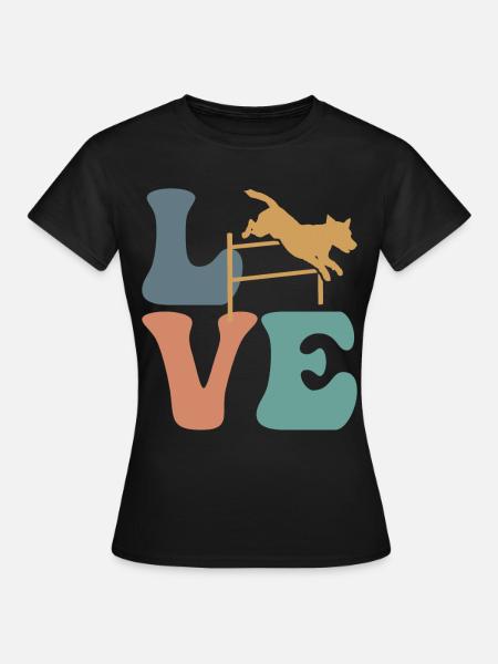Hund Agility Hundetrainer - Frauen T-Shirt - Schwarz