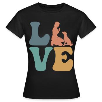 Hundetrainer Hundetraining - Frauen T-Shirt - Schwarz - Vorne - AI Model Female 172 dark (172cm)