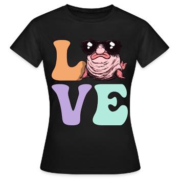 Groovy Blobfish - Women's T-Shirt - black - Front - AI Model Female 172 dark (172cm)