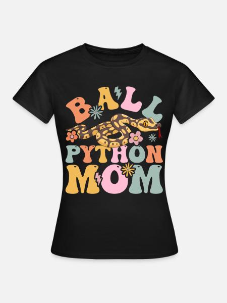 Groovy Snake Mom - Dame-T-shirt - sort