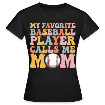 Maman Groovy - T-shirt Femme - noir - Devant - AI Model Female 172 dark (172cm)