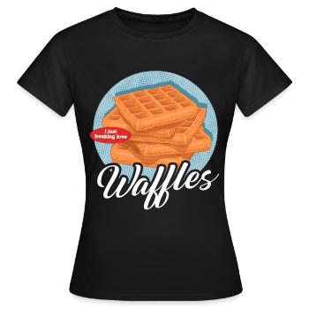 Waffle Waffle Lover Waffles Gift - Women's T-Shirt - black - Front - AI Model Female 172 dark (172cm)