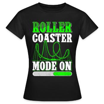 Roller Coaster Roller Coaster Gift - Women's T-Shirt - black - Front - AI Model Female 172 dark (172cm)