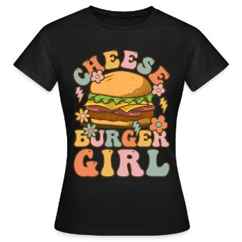 Groovy Hamburger - Women's T-Shirt - black - Front - AI Model Female 172 dark (172cm)