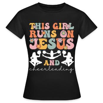 Groovy Cheerleader - Women's T-Shirt - black - Front - AI Model Female 172 dark (172cm)