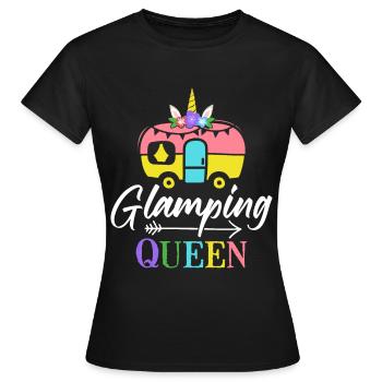 Weiblicher Glamper - Frauen T-Shirt - Schwarz - Vorne - AI Model Female 172 dark (172cm)
