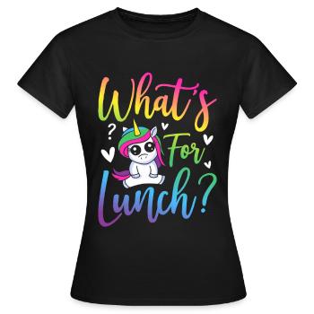 Mittagsfrau Cafeteria-Crew - Frauen T-Shirt - Schwarz - Vorne - AI Model Female 172 dark (172cm)