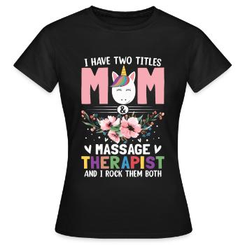 Massage-Therapie - Frauen T-Shirt - Schwarz - Vorne - AI Model Female 172 dark (172cm)