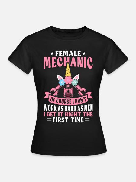 Mechanikerin Autoreparatur - Frauen T-Shirt - Schwarz