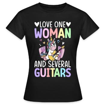 Guitariste, guitariste - T-shirt Femme - noir - Devant - AI Model Female 172 dark (172cm)