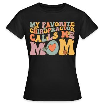 Groovy Chiropratique - T-shirt Femme - noir - Devant - AI Model Female 172 dark (172cm)