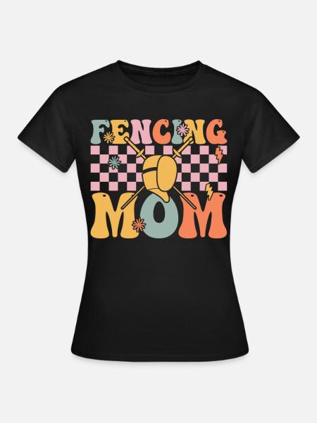 Groovy Foil Saber Fechterin - Frauen T-Shirt - Schwarz