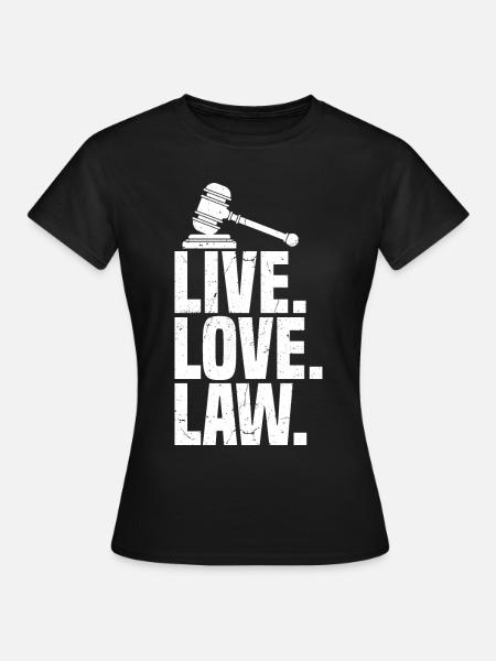 Jurastudent Jurastudium Zukünftiger Jurist - Dame-T-shirt - sort