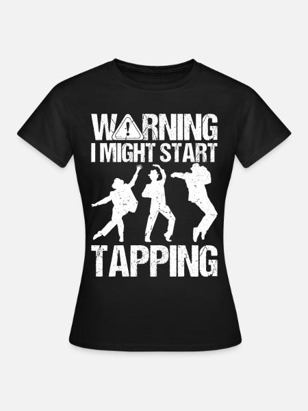 Lustiger Stepptanz Stepptänzer - Frauen T-Shirt - Schwarz