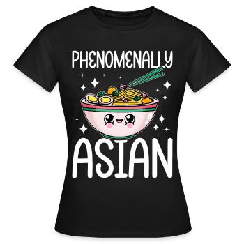 Nudelsuppe Asiatisches Essen - Frauen T-Shirt - Schwarz - Vorne - AI Model Female 172 dark (172cm)
