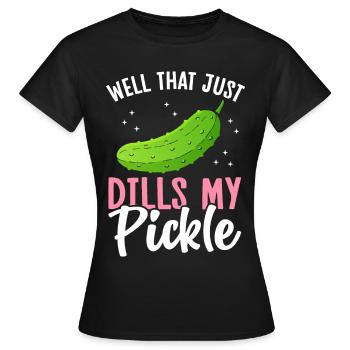 Funny Cucumber Southern Slang - Women's T-Shirt - black - Front - AI Model Female 172 dark (172cm)