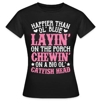 Southern Slang Relaxation Land - Women's T-Shirt - black - Front - AI Model Female 172 dark (172cm)