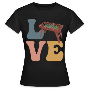Joueur de baby-foot Baby-foot - T-shirt Femme - noir - Devant - AI Model Female 172 dark (172cm)