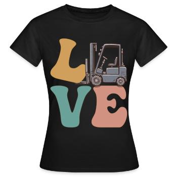 Forklift Driver Forklift Driver - Women's T-Shirt - black - Front - AI Model Female 172 dark (172cm)