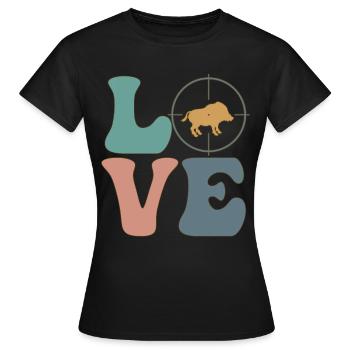 Hog Hunter Pig Hunt - Women's T-Shirt - black - Front - AI Model Female 172 dark (172cm)