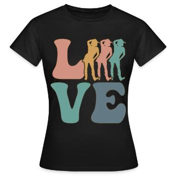 Danse en ligne Danse en ligne Danseuse en ligne - T-shirt Femme - noir - Devant - AI Model Female 172 dark (172cm)