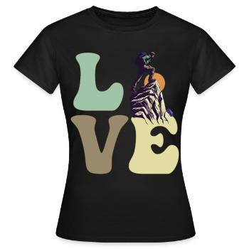 Alpinisme Alpinisme Randonnée - T-shirt Femme - noir - Devant - AI Model Female 172 dark (172cm)